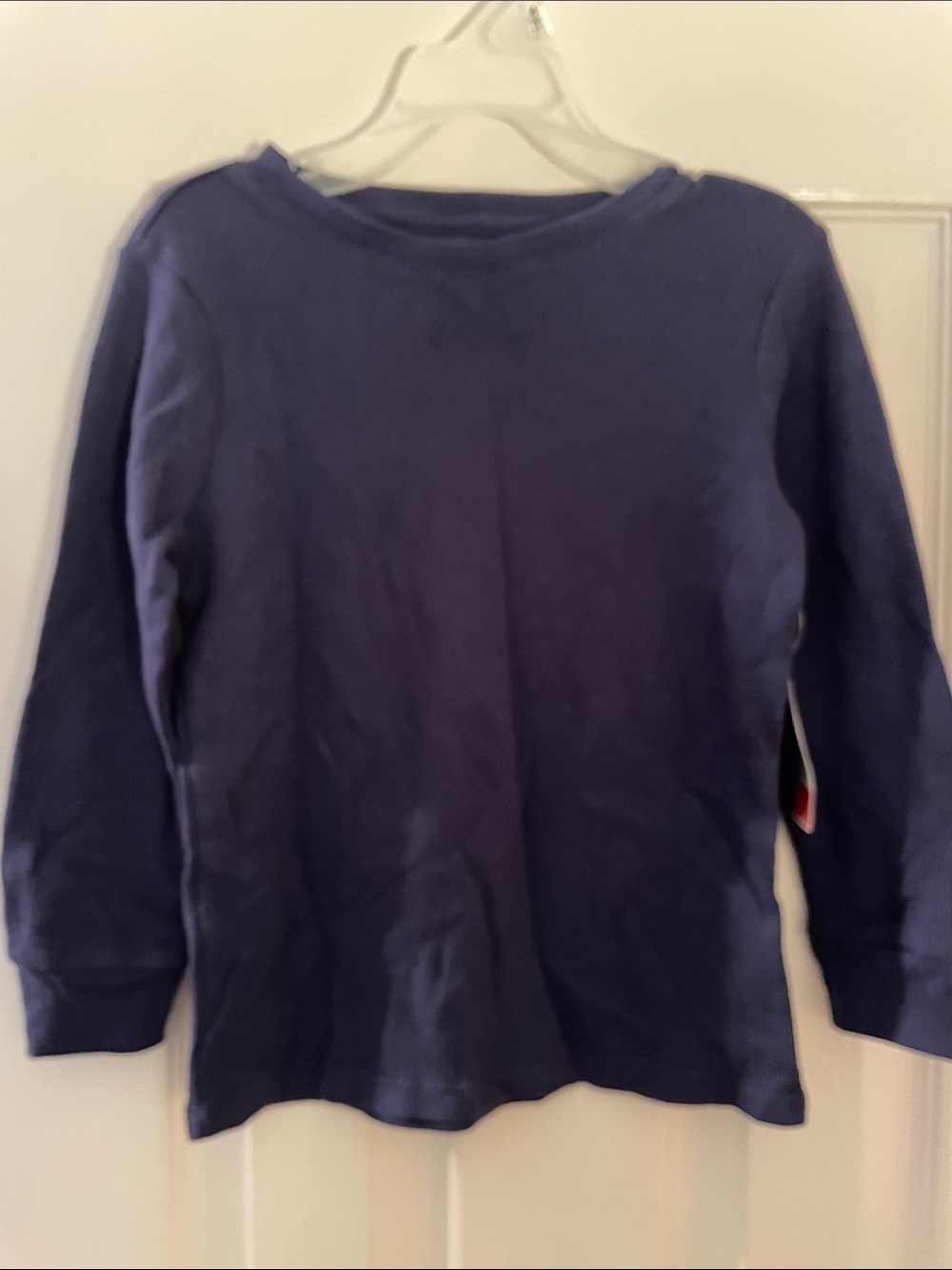 Kids Long Sleeve Thermal Shirt - Navy size 5
